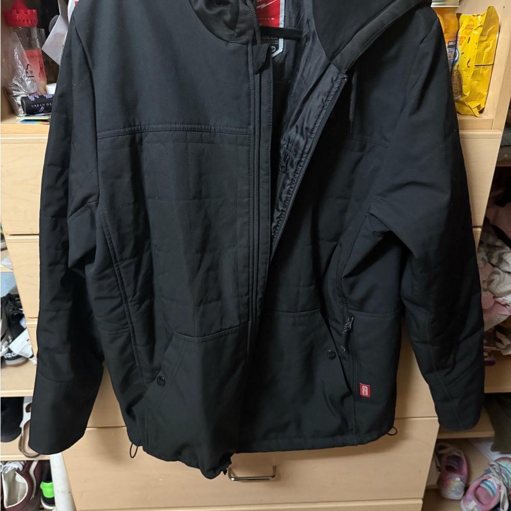 Men's Black Hooded Jacket